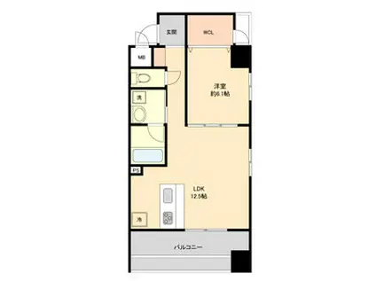 STAR HEIGHT(1LDK/5階)の間取り写真