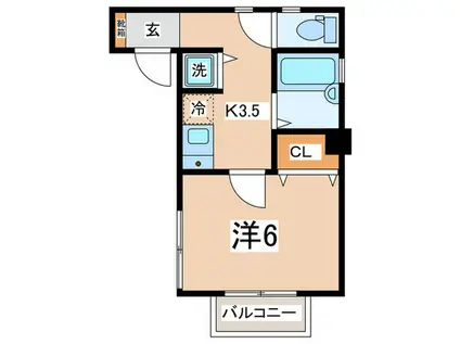 DELIGHT HOOM(1K/1階)の間取り写真