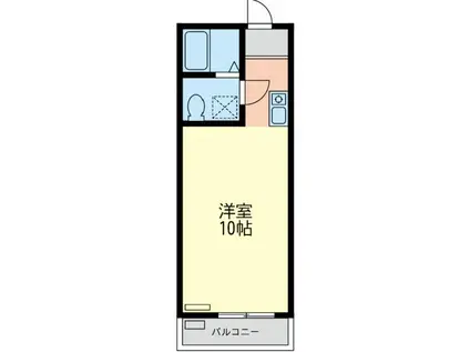 ザ・ケイブ・アイカワ(1K/2階)の間取り写真