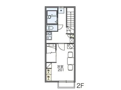 レオパレスPROSPER(1K/2階)の間取り写真