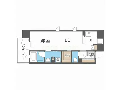 パークアクシス心斎橋(ワンルーム/3階)の間取り写真