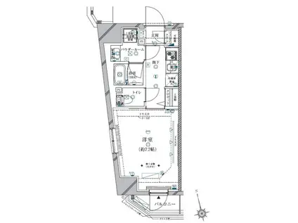 CRACIA SANGEN-JAYA (1K/5階)の間取り写真