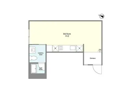 神宮前マンション(ワンルーム/B1階)の間取り写真