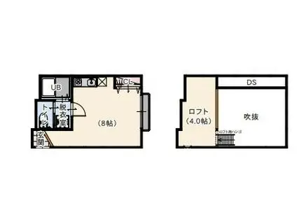 ウィンドツリーヒル(ワンルーム/2階)の間取り写真