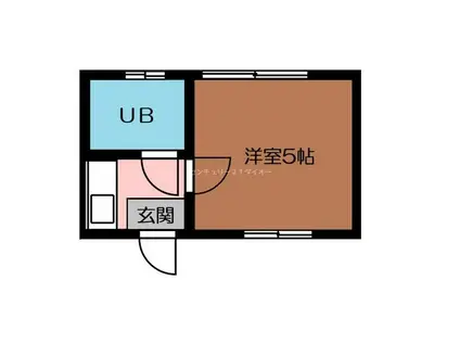 第2トミンハウス(1K/2階)の間取り写真