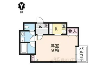 ラモーダ堀川(1K/8階)の間取り写真