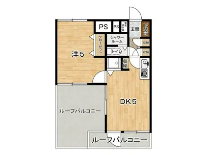 アーバンヒルズ高砂(1DK/4階)の間取り写真