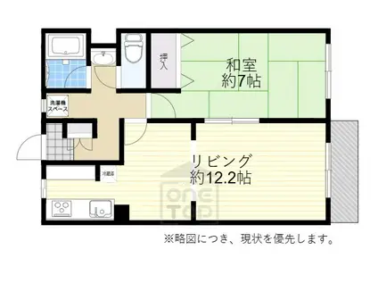 コーポパインヒル(1LDK/1階)の間取り写真