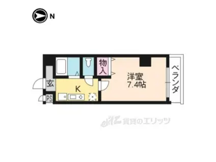 リーブルシンワ(1K/2階)の間取り写真