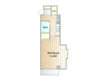 ポートヒルズ上野毛(1K/3階)の間取り写真