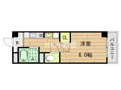 EST布施(1K/2階)の間取り写真