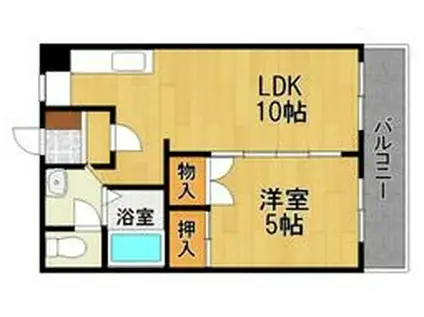 パラッツオ櫛原(1LDK/4階)の間取り写真