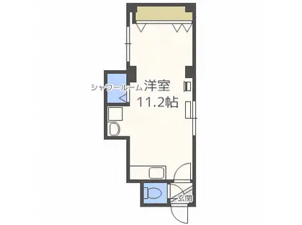 グリーングラス宮の森(1DK/2階)の間取り写真