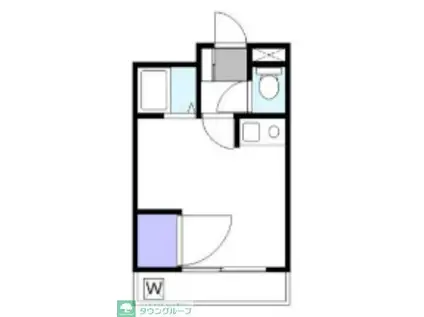 ブック C棟(ワンルーム/3階)の間取り写真