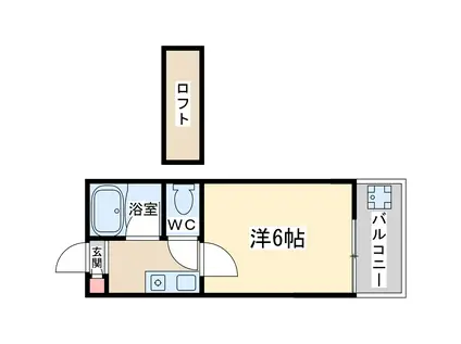 ハイマート福寿(1K/2階)の間取り写真