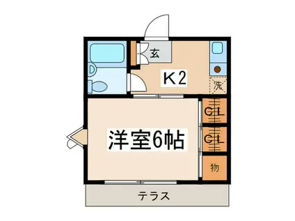 メープル経堂(1K/1階)の間取り写真