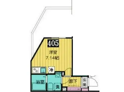 クリオ ラモード神楽坂(ワンルーム/4階)の間取り写真