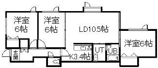 PIACERE(3LDK/2階)の間取り写真