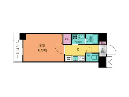 RITA-Iリタ・ファースト(1K/3階)の間取り写真