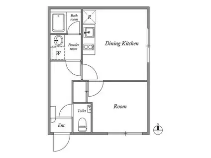 HJ PLACE 神楽坂(1DK/2階)の間取り写真