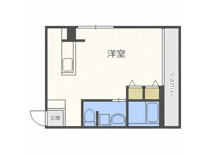 ライフコート(1K/3階)の間取り写真