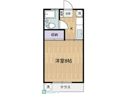 サカエハイツ(1K/1階)の間取り写真