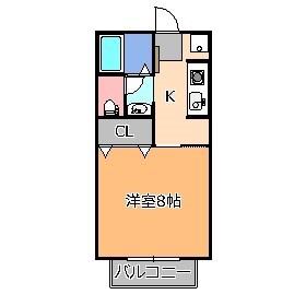 メゾン・ドゥ・エスポワール(1K/2階)の間取り写真
