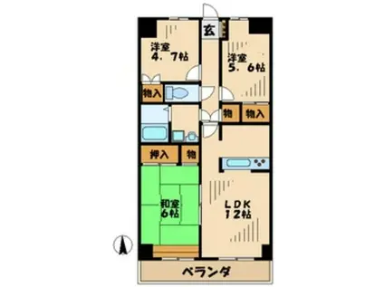 ステータスヒル寿岳(3LDK/3階)の間取り写真