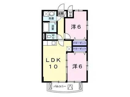 グラン・フォンテーヌ(2LDK/2階)の間取り写真