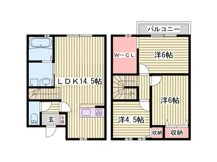 マハロ南山I(3LDK/1階)の間取り写真
