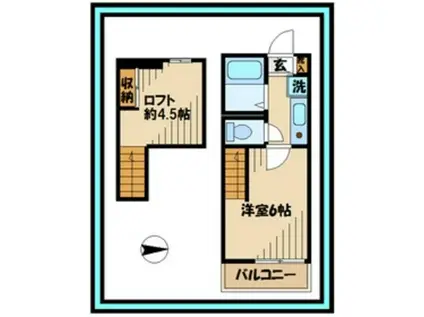 ショコラIII(1K/1階)の間取り写真