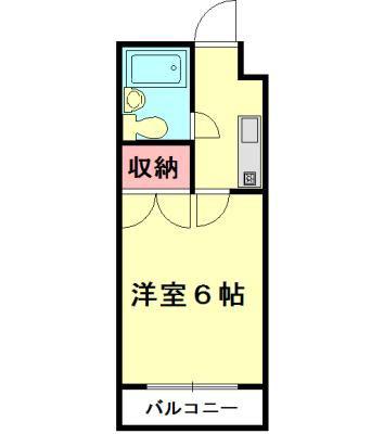 エマーユ稲荷町(1K/1階)の間取り写真