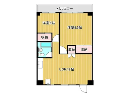 S.C.APARTMENT(2LDK/4階)の間取り写真