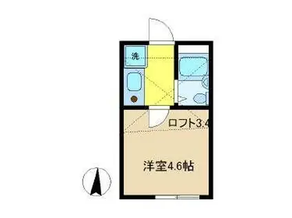 シャンテ立花II(1K/1階)の間取り写真