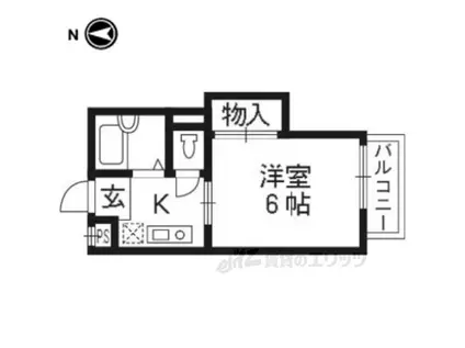 ルミエールスイス(1K/2階)の間取り写真