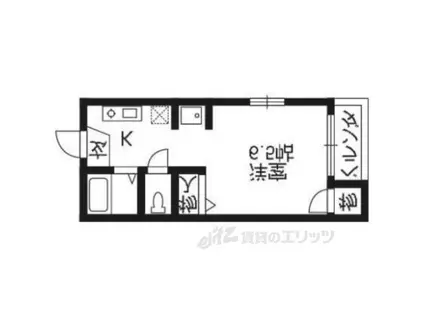 樅ノ木寮(1K/1階)の間取り写真