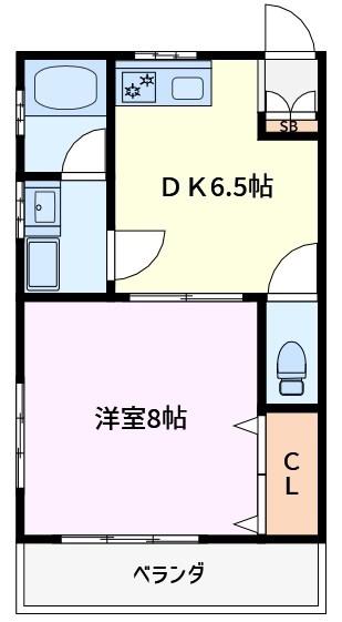 ヴィラホーライB(1DK/1階)の間取り写真