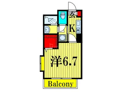 メゾンウッドベル(1K/3階)の間取り写真