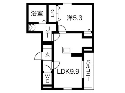 プリメーロ明石(1LDK/1階)の間取り写真