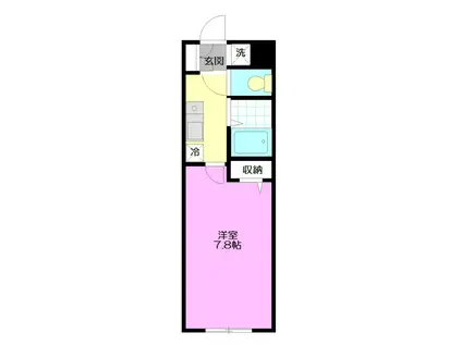 C.CUULE(1K/1階)の間取り写真