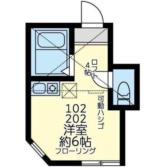 ユナイト神大寺エスパーニャメヒコ(ワンルーム/1階)の間取り写真