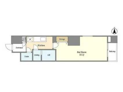 プレール・ドゥーク錦糸公園前(1K/11階)の間取り写真