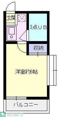 エマーユ川越東田町(1K/5階)の間取り写真