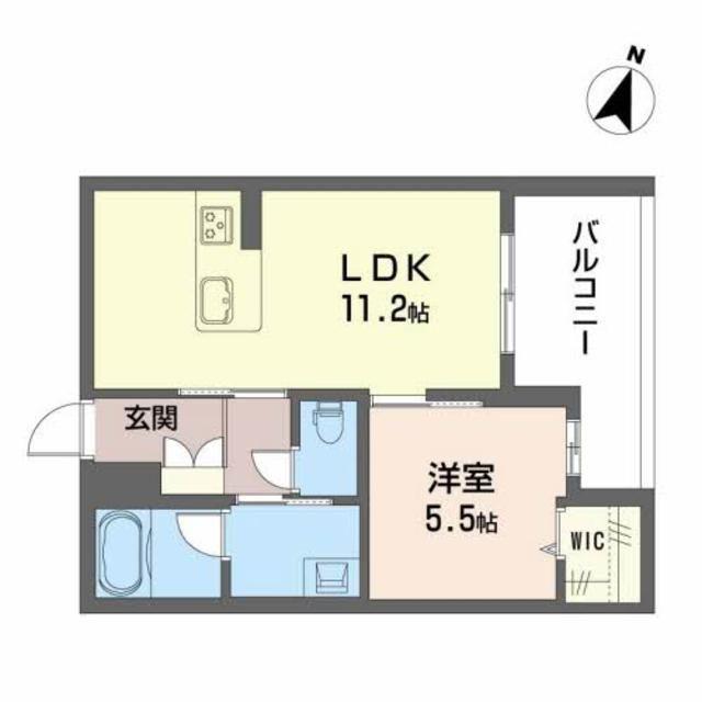 THE HEAVEN(1LDK/2階)の間取り写真