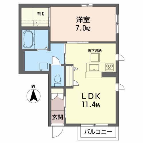メゾン・マッティーナ(1LDK/1階)の間取り写真
