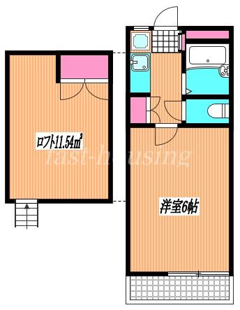 リバーコート(1K/1階)の間取り写真