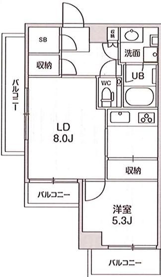 四谷坂町レジデンス(1LDK/3階)の間取り写真