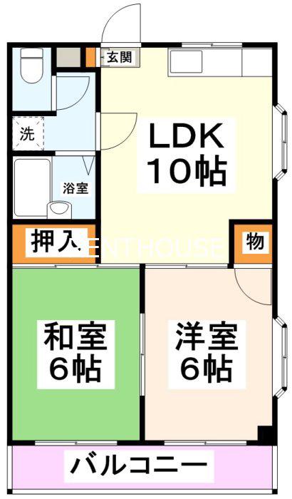 フィールドリッチ(2LDK/2階)の間取り写真