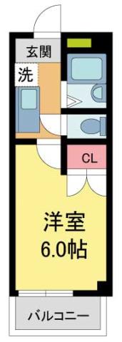 ワンズ仁川(ワンルーム/2階)の間取り写真