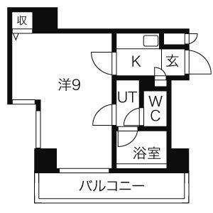 パックス今池(1K/3階)の間取り写真
